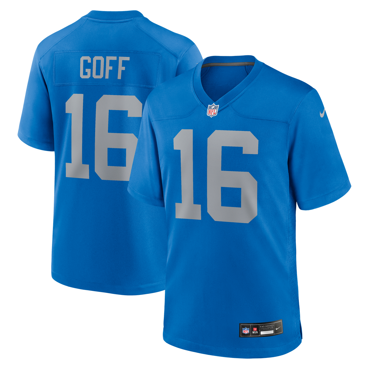 Men's Detroit Lions Jared Goff Nike Blue Alternate Game Jersey