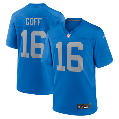 Men's Detroit Lions Jared Goff Nike Blue Alternate Game Jersey