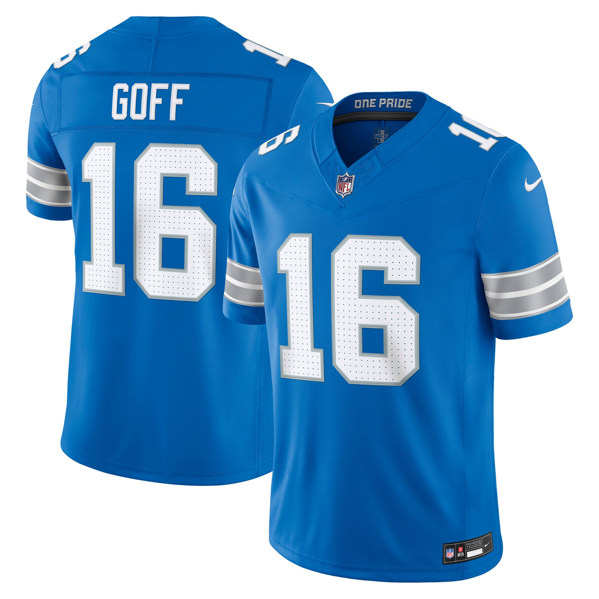 Men's Detroit Lions Jared Goff Nike Blue Team Vapor F.U.S.E. Stitched Limited Jersey