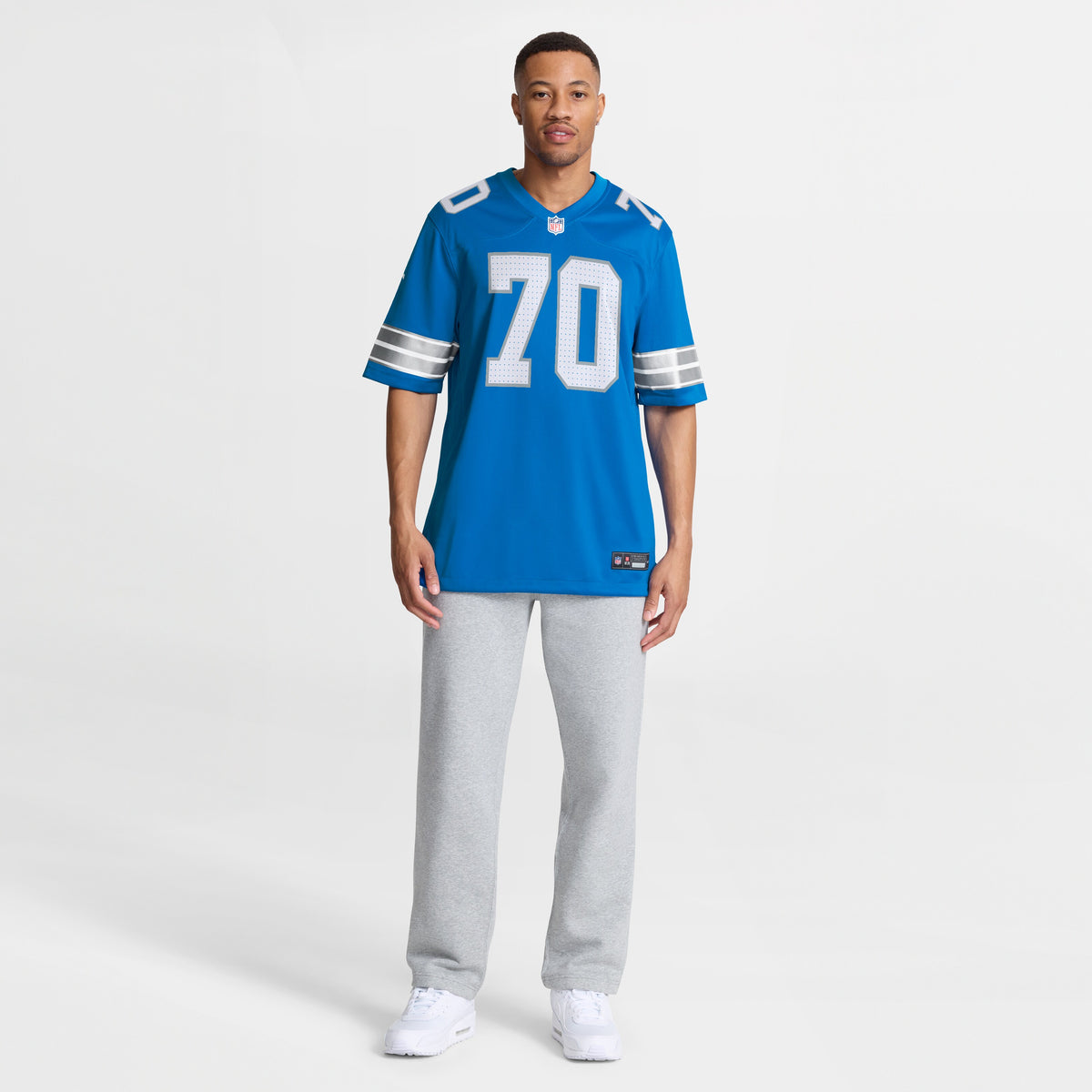 Men's Detroit Lions Juice Scruggs Nike Blue Team Game Jersey