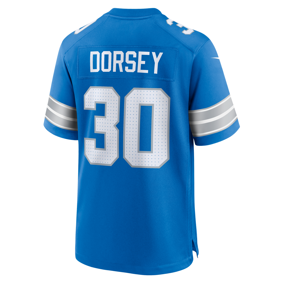 Men's Detroit Lions Khalil Dorsey Nike Blue Team Game Jersey