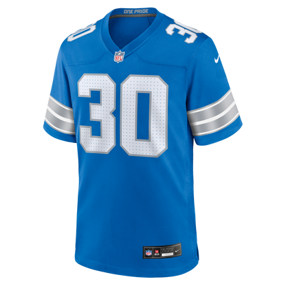 Men's Detroit Lions Khalil Dorsey Nike Blue Team Game Jersey