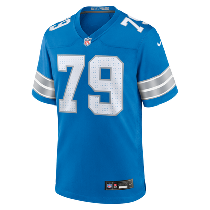Men's Detroit Lions Larry Borom Nike Blue Team Game Jersey