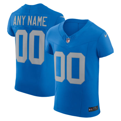 Men's Detroit Lions Nike Blue Alternate Vapor F.U.S.E. Elite Custom Jersey