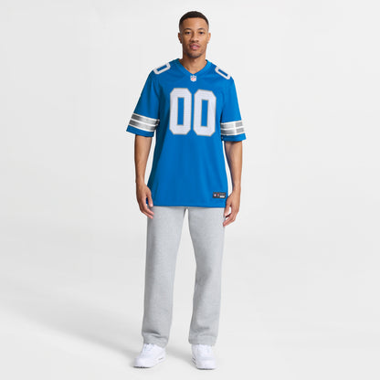 Men's Detroit Lions Nike Blue Custom Game Jersey