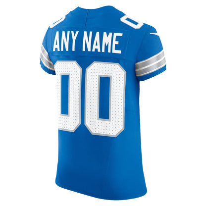 Men's Detroit Lions Nike Blue Team Vapor F.U.S.E. Elite Custom Jersey