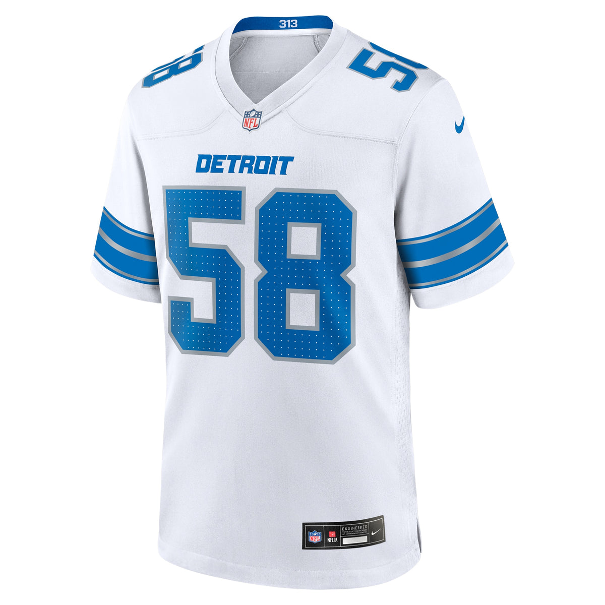 Men's Detroit Lions Penei Sewell Nike White Game Jersey