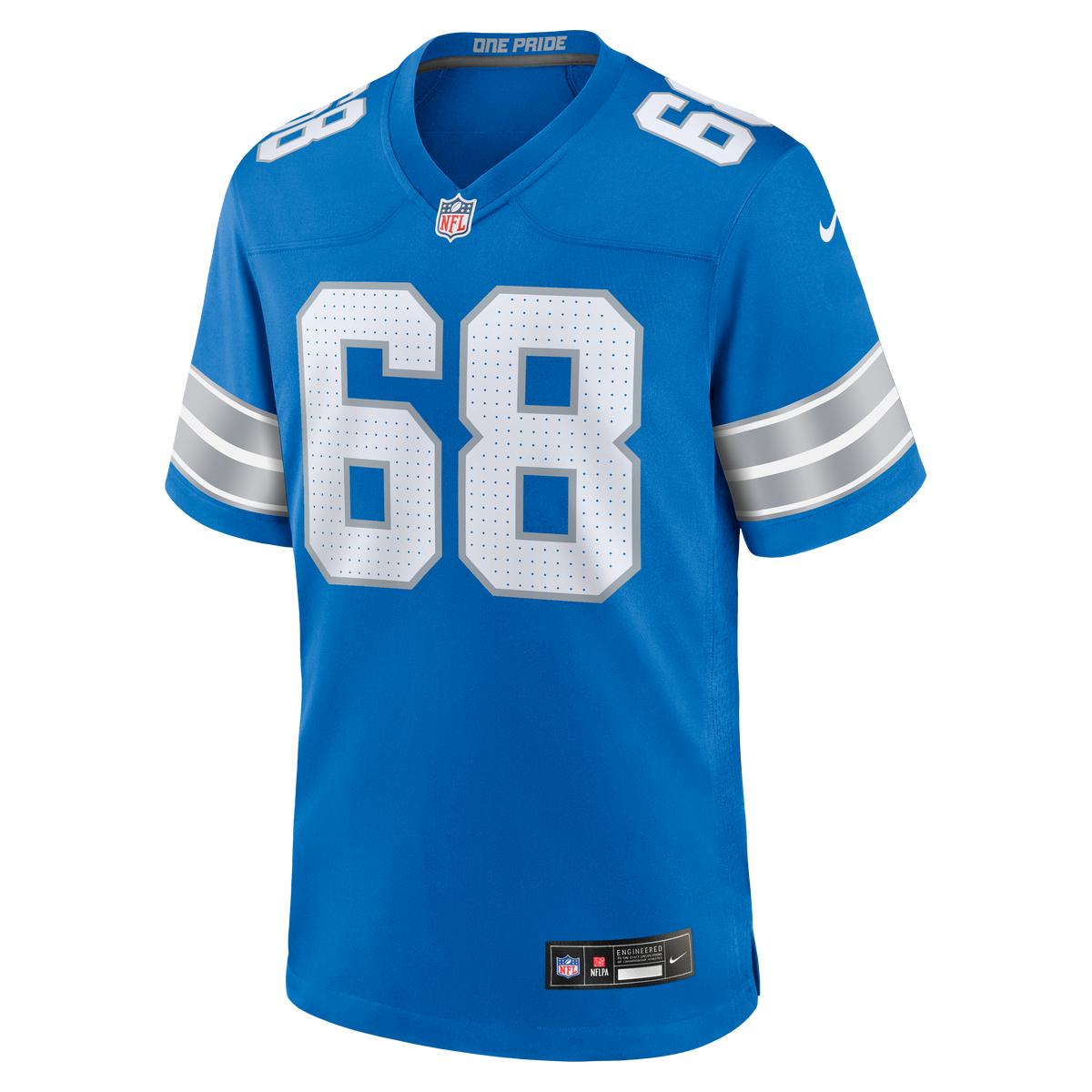 Men's Detroit Lions Taylor Decker Nike Blue Team Game Jersey