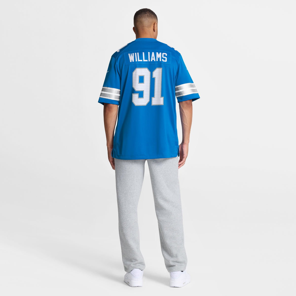 Men's Detroit Lions Tyleik Williams Nike Blue Team Game Jersey