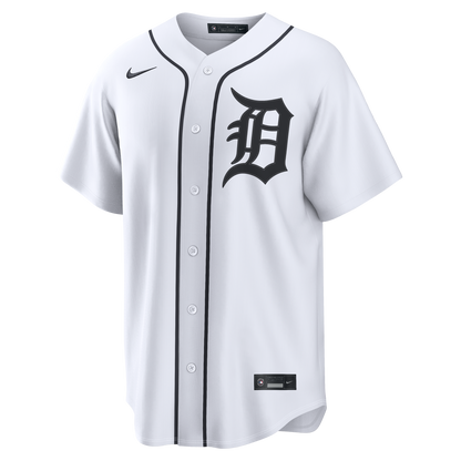Men's Detroit Tigers Javier Bí¡ez Nike White Home Replica Jersey