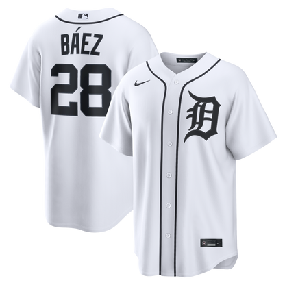 Men's Detroit Tigers Javier Bí¡ez Nike White Home Replica Jersey