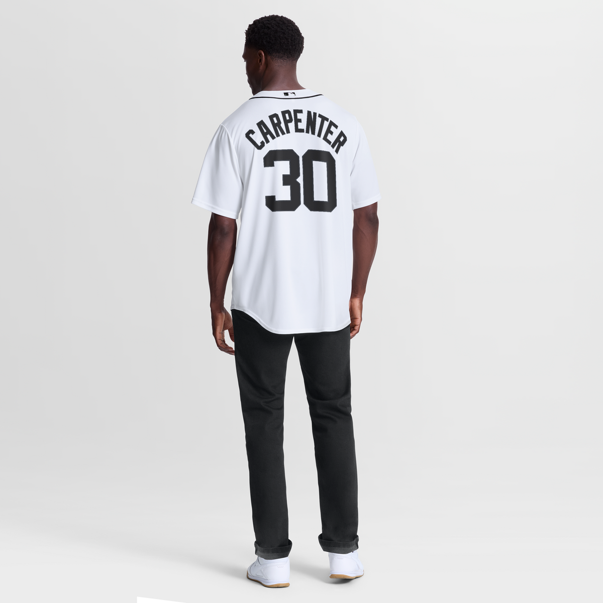 Men's Detroit Tigers Kerry Carpenter Nike White Home Replica Jersey