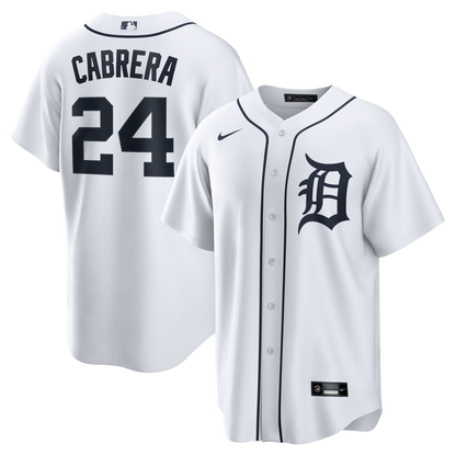 Men's Detroit Tigers Miguel Cabrera Nike White Home Retired Player Replica Jersey