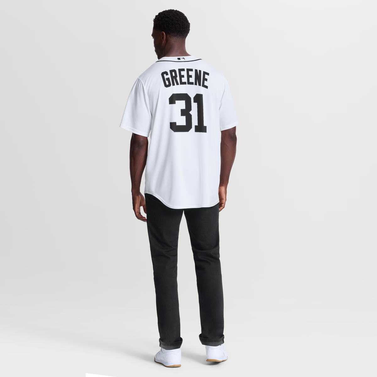 Men's Detroit Tigers Riley Greene Nike White Home Replica Jersey