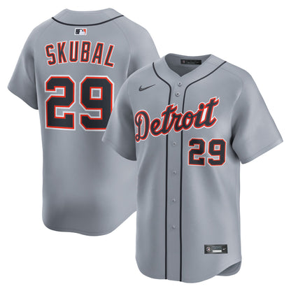 Men's Detroit Tigers Tarik Skubal Nike Gray Road Limited Jersey