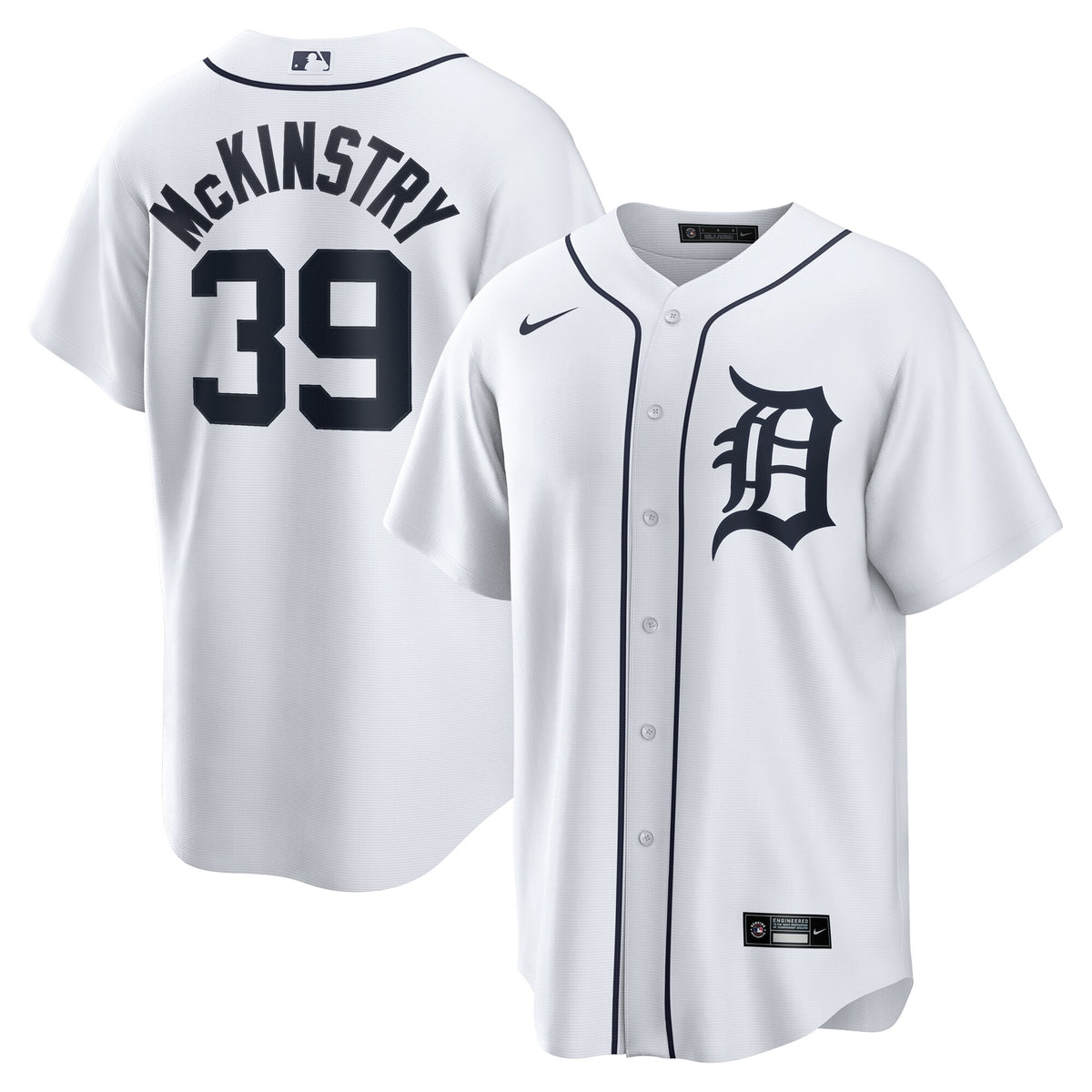 Men's Detroit Tigers Zach McKinstry Nike White Home Replica Jersey