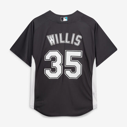 Men's Florida Marlins Dontrelle Willis Mitchell & Ness Black Authentic Batting Practice Jersey