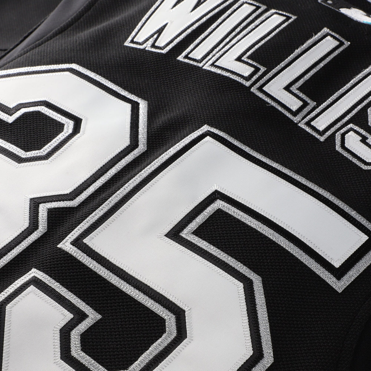 Men's Florida Marlins Dontrelle Willis Mitchell & Ness Black Cooperstown Collection Mesh Batting Practice Button-Up Jersey