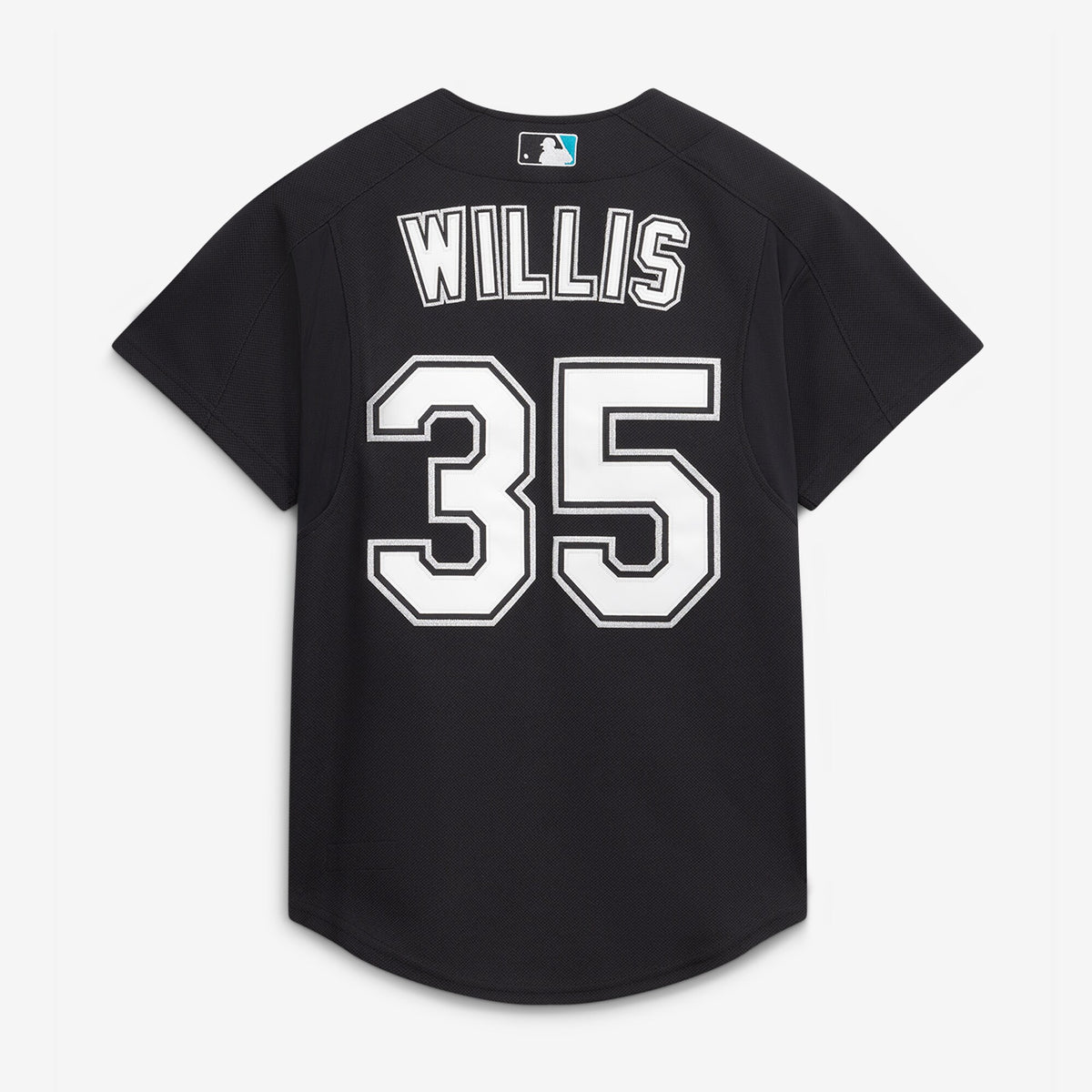 Men's Florida Marlins Dontrelle Willis Mitchell & Ness Black Cooperstown Collection Mesh Batting Practice Button-Up Jersey