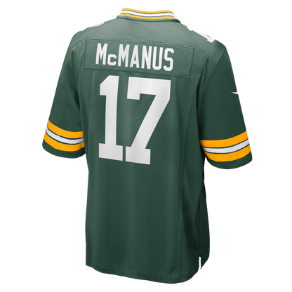 Men's Green Bay Packers Brandon McManus Nike Green Team Game Jersey