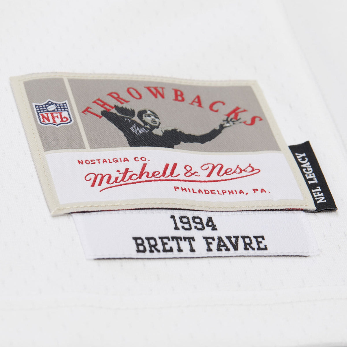 Men's Green Bay Packers Brett Favre Mitchell & Ness White 1994 Legacy Replica Jersey