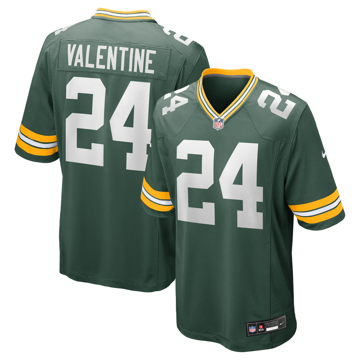 Men's Green Bay Packers Carrington Valentine Nike Green Game Jersey