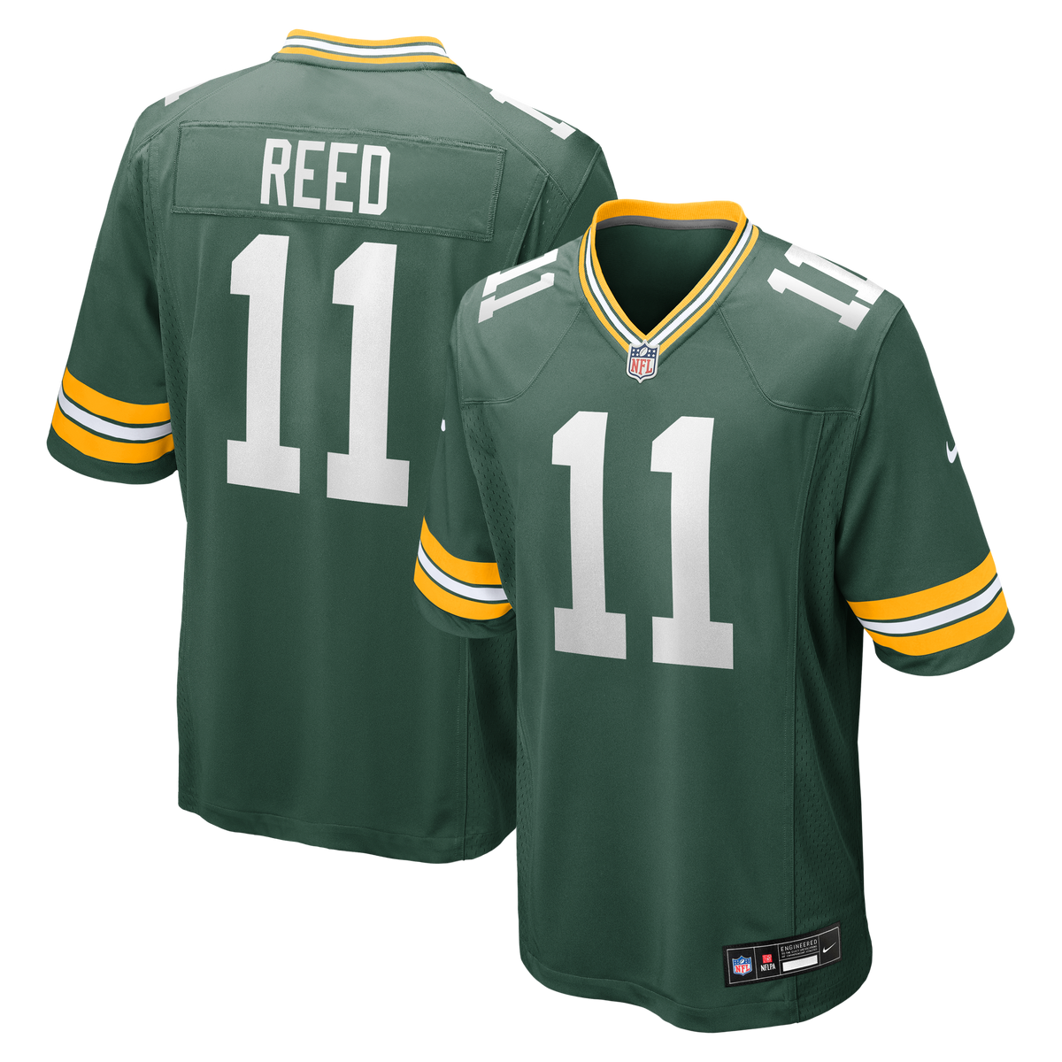 Men's Green Bay Packers Jayden Reed Nike Green Game Jersey