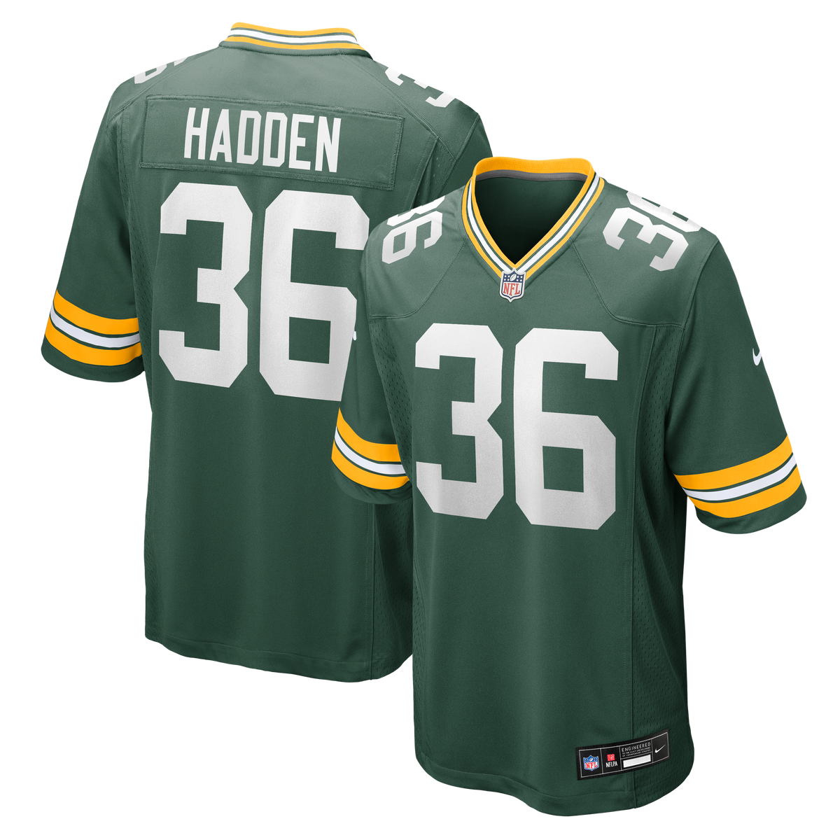 Men's Green Bay Packers Kamal Hadden Nike Green Team Game Jersey