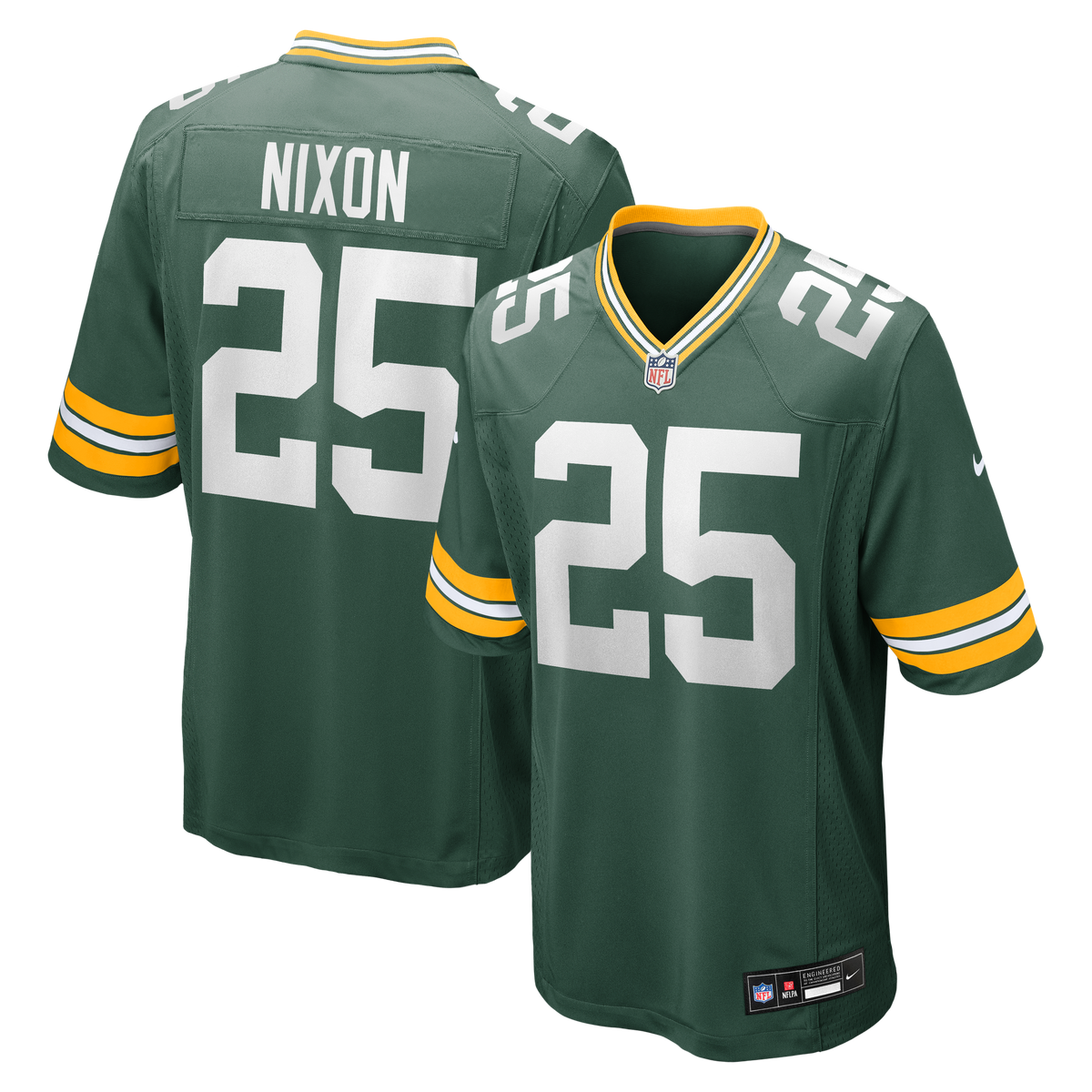 Men's Green Bay Packers Keisean Nixon Nike Green Game Player Jersey