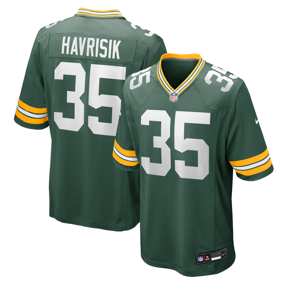 Men's Green Bay Packers Lucas Havrisik Nike Green Team Game Jersey