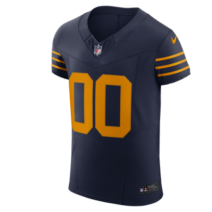 Men's Green Bay Packers Nike Navy Alternate Vapor F.U.S.E. Elite Custom Jersey