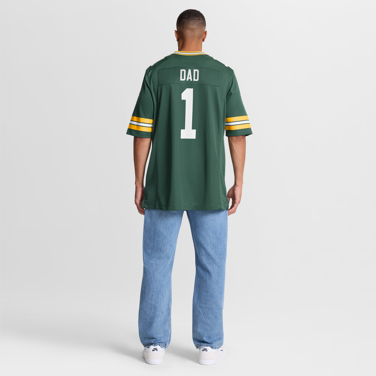 Men's Green Bay Packers Number 1 Dad Nike Green Game Jersey