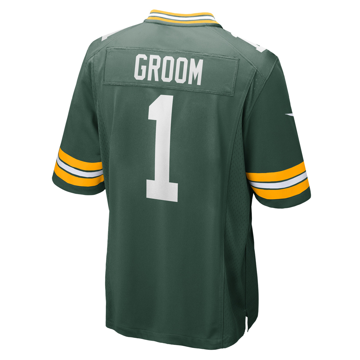 Men's Green Bay Packers Number 1 Groom Nike Green Game Jersey