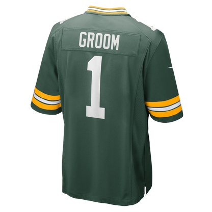 Men's Green Bay Packers Number 1 Groom Nike Green Game Jersey