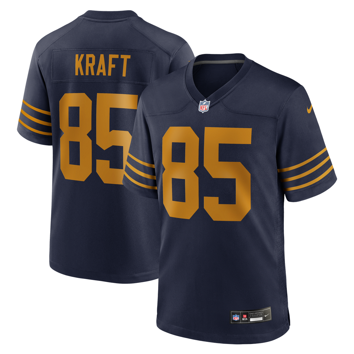 Men's Green Bay Packers Tucker Kraft Nike Navy Alternate Game Jersey