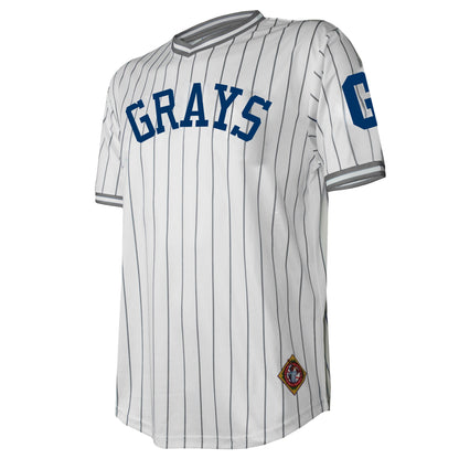 Men's Homestead Grays Stitches White V-Neck Jersey
