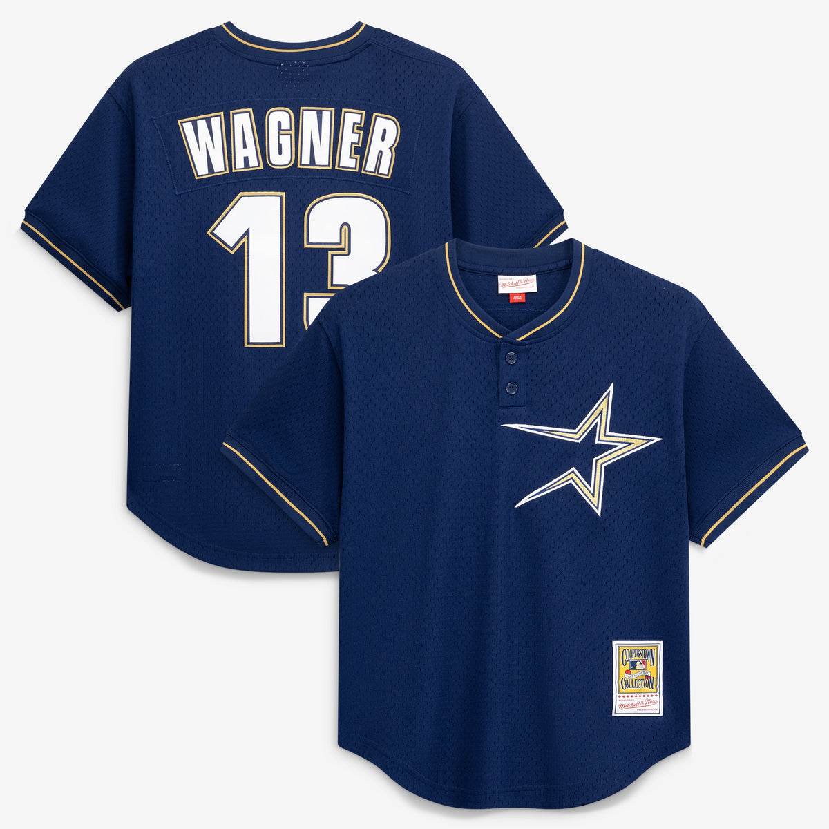 Men's Houston Astros Billy Wagner Mitchell & Ness Navy Authentic Batting Practice Jersey