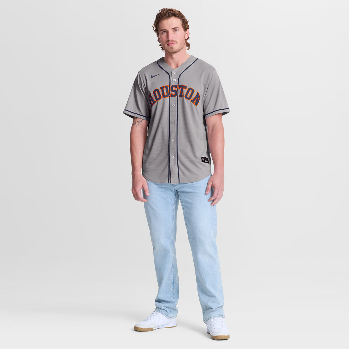 Men's Houston Astros Jose Altuve Nike Gray Road Replica Jersey