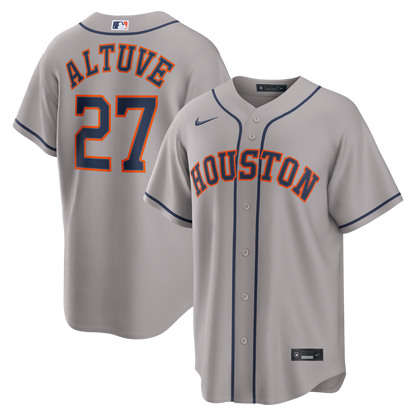 Men's Houston Astros Jose Altuve Nike Gray Road Replica Jersey
