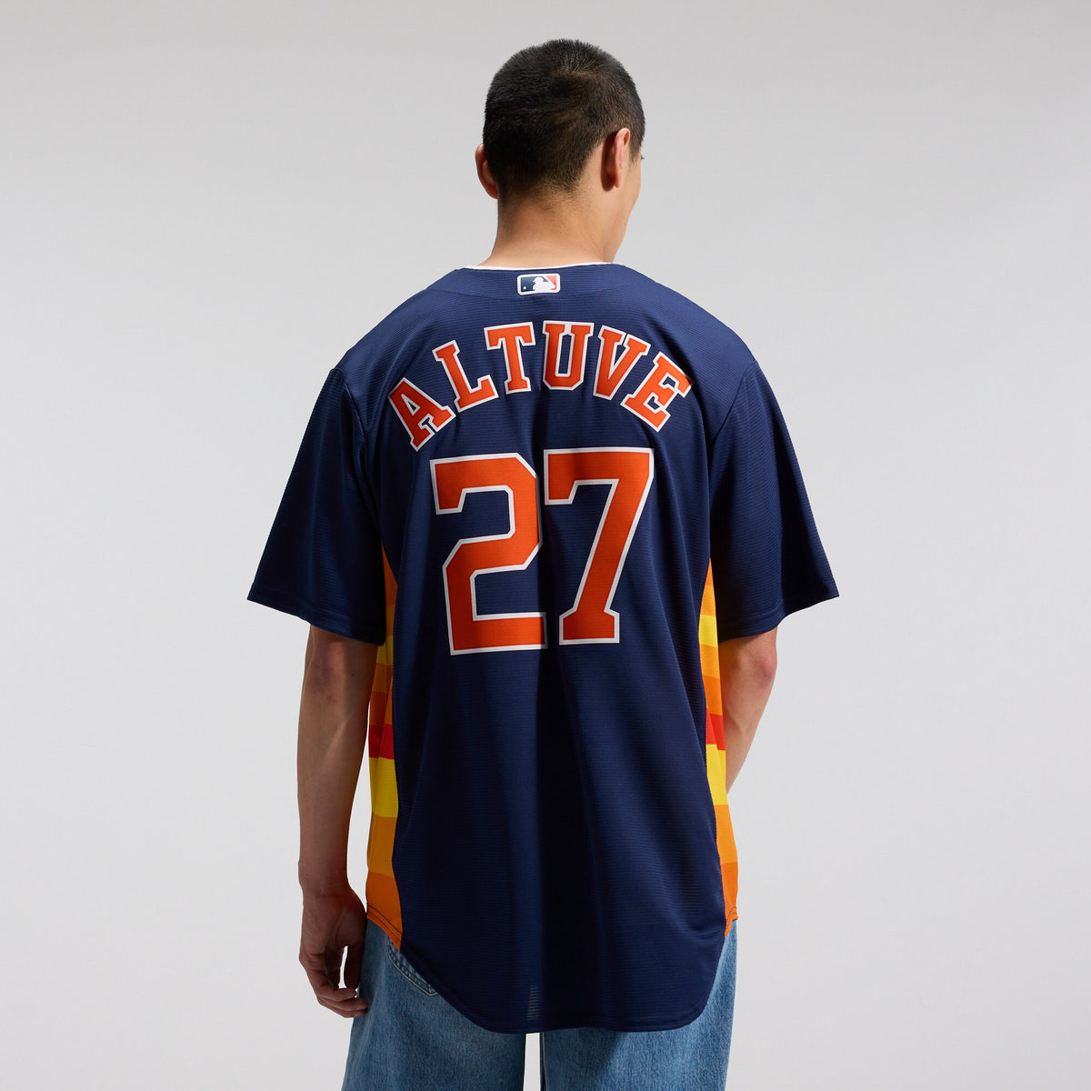 Men's Houston Astros Jose Altuve Nike Navy Alternate 2 Replica Jersey
