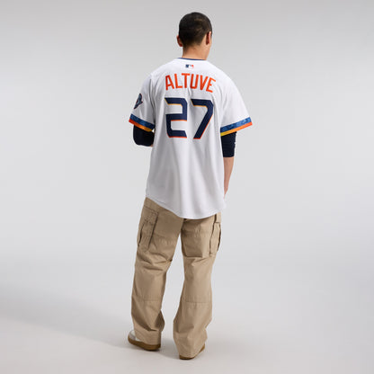 Men's Houston Astros Jose Altuve Nike White 2025 City Connect Limited Player Jersey