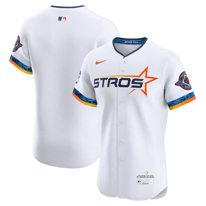 Men's Houston Astros Nike White 2025 City Connect Elite Jersey