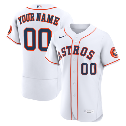 Men's Houston Astros Nike White Home Authentic Custom Jersey