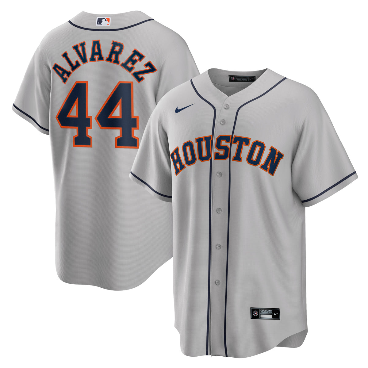 Men's Houston Astros Yordan ílvarez Nike Gray Road Replica Player Jersey