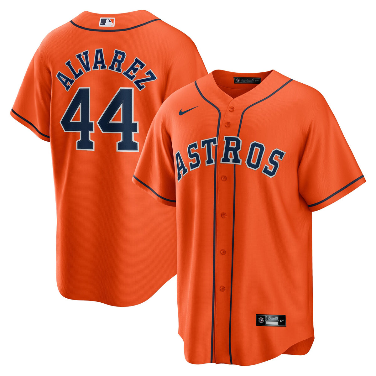 Men's Houston Astros Yordan ílvarez Nike Orange Alternate Replica Player Jersey