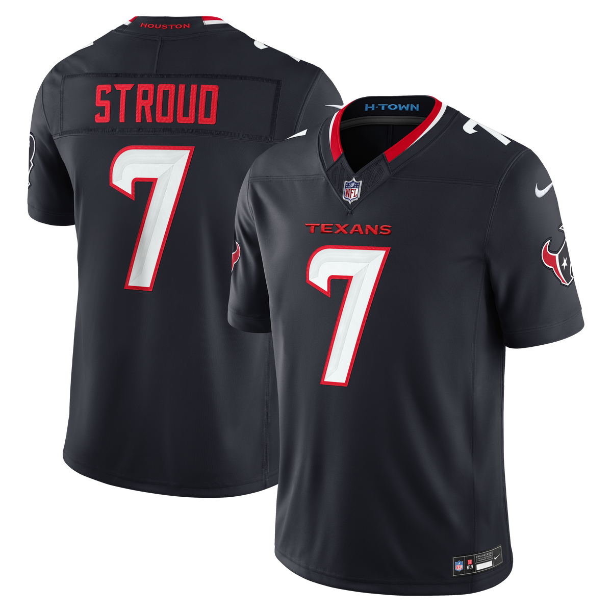 Men's Houston Texans C.J. Stroud Nike Navy Team Vapor F.U.S.E. Stitched Limited Jersey