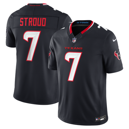 Men's Houston Texans C.J. Stroud Nike Navy Team Vapor F.U.S.E. Stitched Limited Jersey