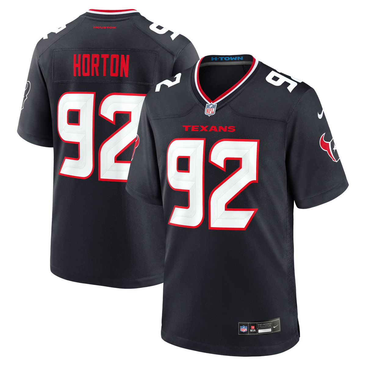 Men's Houston Texans Dylan Horton Nike Navy Team Game Jersey