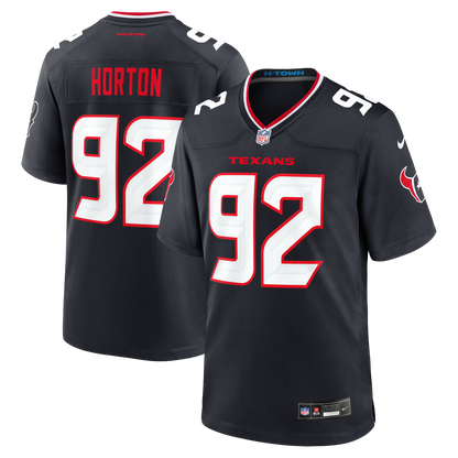 Men's Houston Texans Dylan Horton Nike Navy Team Game Jersey