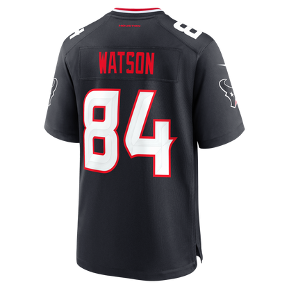 Men's Houston Texans Justin Watson Nike Navy Team Game Jersey